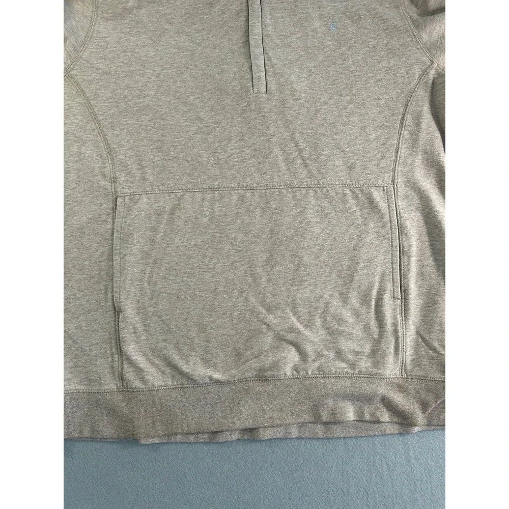 Criquet Quarter Zip Pullover Mens XL Tan Heathered Greenbrier Modal‎ Blend Soft